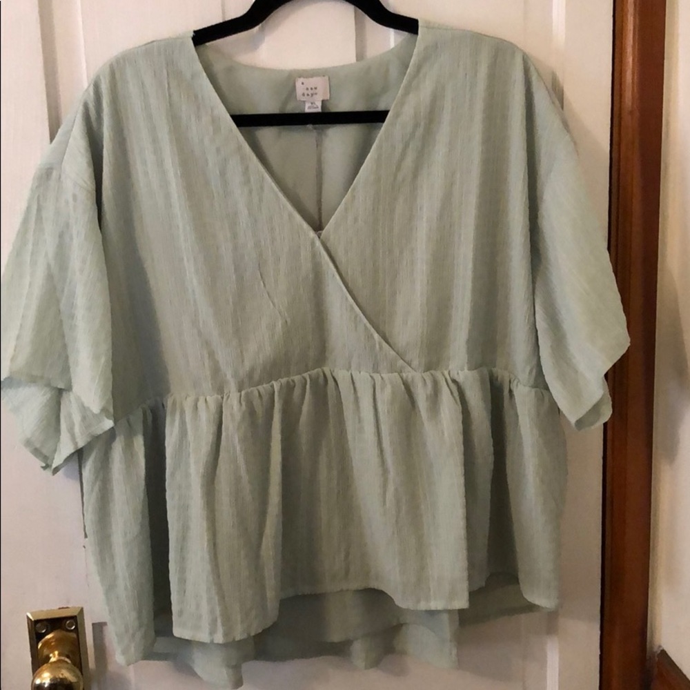 Mint babydoll top